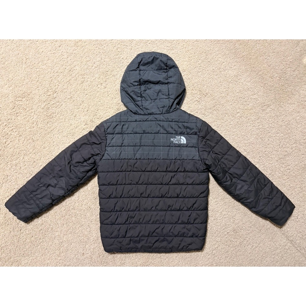 The North Face Kids' Boys Reversible Perrito Hooded Jacket, XS (6) Black/Gray - Picture 10 of 16
